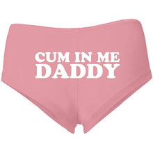 Load image into Gallery viewer, Funny Sexy Lingerie Underwear Panties Thong Knickers cum in me daddy Letter Printing Sexy Women Panties