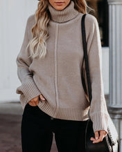 Load image into Gallery viewer, 2021 autumn/winter new European and American high collar loose OL commuter knitwear large fashion sweater women