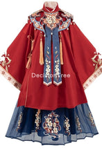 Load image into Gallery viewer, 2021 girl chinese style princess dress folk hanfu tang dynasty dress traditional dance costumes children party princess dress