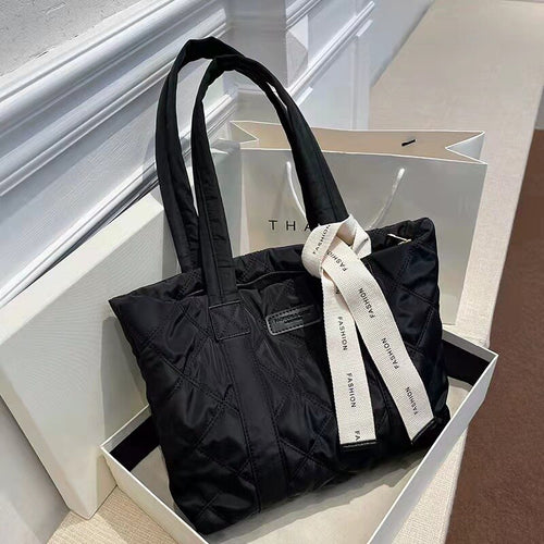 2021 hit inverno marca náilon acolchoado alça curta totes designer de luxo das mulheres ombro acolchoado sacos bolsas topo hande