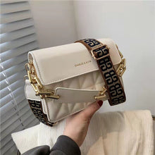 Load image into Gallery viewer, 2021 new fashion chain hand-held wide shoulder strap rhombus single shoulder messenger bag
