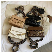 Load image into Gallery viewer, 2021 new fashion chain hand-held wide shoulder strap rhombus single shoulder messenger bag