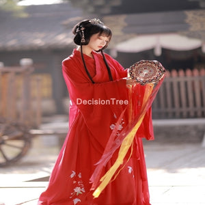2021 retro fairy women chinese hanfu dress ancient vintage floral stage dance costume festival party traditional Fairy Clothing