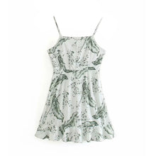 Load image into Gallery viewer, 2021 summer Women Party Club Vintage floral Mini Sling Dress beach Off Shoulder Strap Vestidos Retro Ruffle A-Line short Dresses