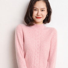 Load image into Gallery viewer, 2021Hot Sale Autumn Winter 100% Pure Cashmere Sweater Turtleneck Women&#39;s High Quality Soft Female Loose Thickened Knitted Jumper