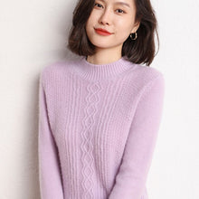 Load image into Gallery viewer, 2021Hot Sale Autumn Winter 100% Pure Cashmere Sweater Turtleneck Women&#39;s High Quality Soft Female Loose Thickened Knitted Jumper