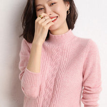 Load image into Gallery viewer, 2021Hot Sale Autumn Winter 100% Pure Cashmere Sweater Turtleneck Women&#39;s High Quality Soft Female Loose Thickened Knitted Jumper