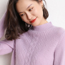 Load image into Gallery viewer, 2021Hot Sale Autumn Winter 100% Pure Cashmere Sweater Turtleneck Women&#39;s High Quality Soft Female Loose Thickened Knitted Jumper