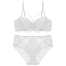 Load image into Gallery viewer, 2021new Summer French Lace Patchwork Underwear Seamless Small Chest Gathered Bra Sexy Hollow Comfortable Girl Push Up Bra Suit