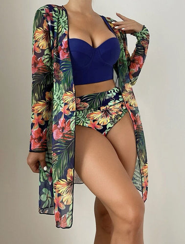 2022 3pack Underwire Bikini High Waist Swimwear Women Push Up Swimsuit Biquini Backless Bathing Suit Beach Wear Summer Female