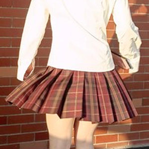 2022 All Match High Waist Sweet Pleated Skirts Spring Women Cute Preppy Style Plaid Mini Skirt Vintage Jupe Kawaii Faldas Mujer