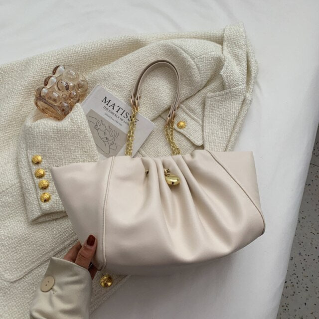 2022 Big PU Leather Women's Chain Designer Handbag Luxury Brand Shoulder Side Bag Ladies Fashion Satchel Luxury Hand Bag