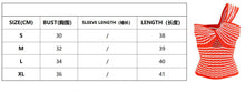 Load image into Gallery viewer, 2022 Elegant Summer One Shoulder Striped Crop Tops for Women Sexy Backless Outfits Sleeveless Cut Out knitting Tops Coquette