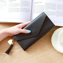 Load image into Gallery viewer, 2022 Fashion Women Wallets Simple Zipper Purses Black White Gray Red Long Section Clutch Wallet Soft PU Leather Money Bag