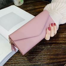 Load image into Gallery viewer, 2022 Fashion Women Wallets Simple Zipper Purses Black White Gray Red Long Section Clutch Wallet Soft PU Leather Money Bag