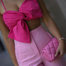 Load image into Gallery viewer, 2022 For Summer Chic Fashion Green Butterfly Tie Halter Wrap Crop Top Rave Festival Sexy Backless Sling Women&#39;s Tops Club Party