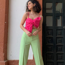 Load image into Gallery viewer, 2022 For Summer Chic Fashion Green Butterfly Tie Halter Wrap Crop Top Rave Festival Sexy Backless Sling Women&#39;s Tops Club Party