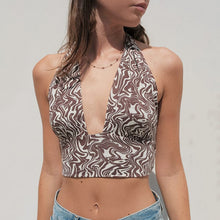 Load image into Gallery viewer, 2022 For Summer Chic Fashion Prink Women&#39;s Clothing Halter Wrap Crop Top Rave Festival Sexy Backless Sleeveless Tops Club Beach