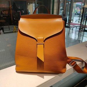 2022 Hit Color Design College Girl School Book Bag All-match Real Leather Women&#39;s Backpack High Quality Cowhide Shoulder Bag
