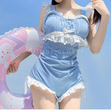 Load image into Gallery viewer, 2022 Lolita Women One Piece Swimsuit cute Swimwear girl Backless  Monokini Bodysuit Bathing Suit Swimming Suit