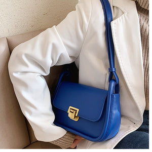 2022 Luxury Brand Small Leather Crossbody Bags Long Belt Design Female Shoulder Purses and Handbags In Trendy Underarm Bag