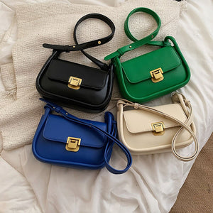 2022 Luxury Brand Small Leather Crossbody Bags Long Belt Design Female Shoulder Purses and Handbags In Trendy Underarm Bag