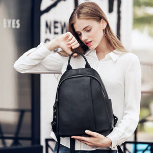 2022 New Backpack Genuine Leather Women&#39;s Bag Fashion All-Match First Layer Cowhide Ladies Backpack Women&#39;s Travel Bags