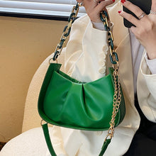 Load image into Gallery viewer, 2022 New Chain Small Clutch PU Leather Crossbody Shoulder sling Bags for Women Spring Fashion Brand Handbags and Purses green
