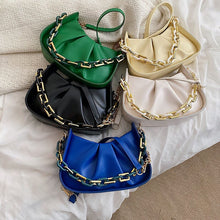 Load image into Gallery viewer, 2022 New Chain Small Clutch PU Leather Crossbody Shoulder sling Bags for Women Spring Fashion Brand Handbags and Purses green