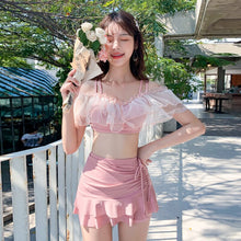 Load image into Gallery viewer, 2022 New Summer Sexy Cute Bikini Pink Sweet Suit Age Reduction Slim Fit Backless Women&#39;s 2-piece High Waist Swimsuit