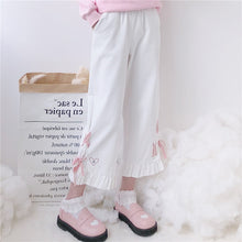Load image into Gallery viewer, 2022 New Sweet Rabbit Cute Pants Mori Girl Japanese Designed Bandage Kawaii Loose Trousers Spring Casual Straight Pantalones