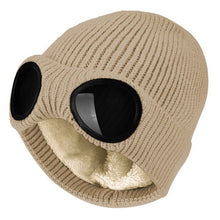 Load image into Gallery viewer, 2022 New Winter Glasses Hat Knit Lens Beanie Hat Street Knitted Beanies Thick Fleece Warm Hat Unisex Adult Multi-Function Caps