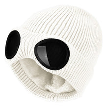 Load image into Gallery viewer, 2022 New Winter Glasses Hat Knit Lens Beanie Hat Street Knitted Beanies Thick Fleece Warm Hat Unisex Adult Multi-Function Caps