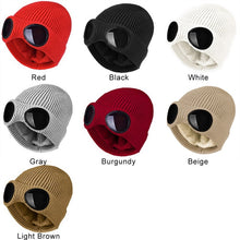 Load image into Gallery viewer, 2022 New Winter Glasses Hat Knit Lens Beanie Hat Street Knitted Beanies Thick Fleece Warm Hat Unisex Adult Multi-Function Caps