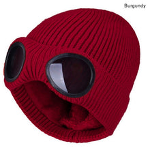 Load image into Gallery viewer, 2022 New Winter Glasses Hat Knit Lens Beanie Hat Street Knitted Beanies Thick Fleece Warm Hat Unisex Adult Multi-Function Caps