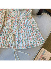 Load image into Gallery viewer, 2022 New Women Aesthetic Spaghetti Strap Pleated Dress Flower Print Summer Sexy Korean Fashion Slash Neck Mini Design Ins Street