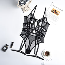 Load image into Gallery viewer, 2022 New Women&#39;s Lace Corset Classic Embroidery Sexy Lace Mesh Splicing Jumpsuit Lady Body Suits One Piece Bra Panties