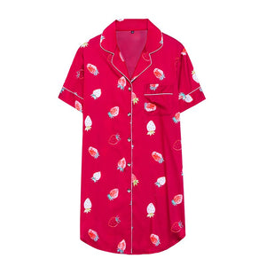 2022 Night Dress Sexy Women Sleepwear Night For Ladies Chemise De Nuit Sexy Wine Red Pink Dark Blue Black Spring Autumn