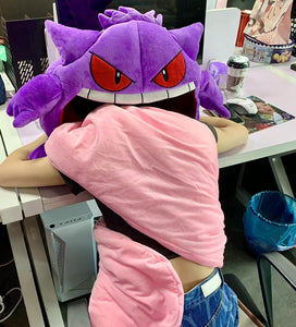 2022 Pokemon Plush Toy Gengar Pikachu Head Cover Pillow Funny Nap Pillow Quilt Soft and Comfortable Kawaii Student Popular Style