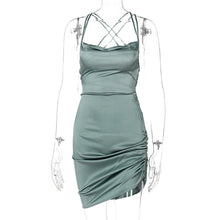 Load image into Gallery viewer, 2022 Sexy Suspender Women Dress New Summer Back Hollow Lace Up Temperament Skirt Bandage Backless  Bodycon Sexy Party Dress