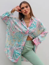 Load image into Gallery viewer, 2022 Spring Fall Fashion Print Shirt Point Collar French Shirt Long Sleeve Button Cardigan Casual Women‘s Clothes Streetwear