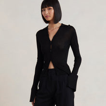 Load image into Gallery viewer, 2022 Summer Chic Breasted Lapel Fashion Womens Clothing Green Long Sleeves Casual Rave Festival Sexy Tops Shirt Streetwear