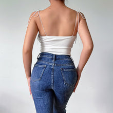 Load image into Gallery viewer, 2022 Summer Chic Splicing Fashion Women&#39;s Clothing Tube Top Knit Bodycon Crop Top Rave Festival Sexy Tops Club Beach Vacation