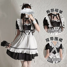 Load image into Gallery viewer, 2022 Summer Cute Black Lolita Maid Costumes for Women Cosplay Uniform Japanese Animation Show Dress Costume Party Stage Costume
