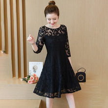 Load image into Gallery viewer, 2022 Summer Dress Women New Style Loose-fitting Three-quarter Sleeve Black Elegant Lace Bodycon Casual Dress Fashion Dresses