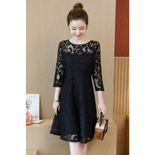 Load image into Gallery viewer, 2022 Summer Dress Women New Style Loose-fitting Three-quarter Sleeve Black Elegant Lace Bodycon Casual Dress Fashion Dresses