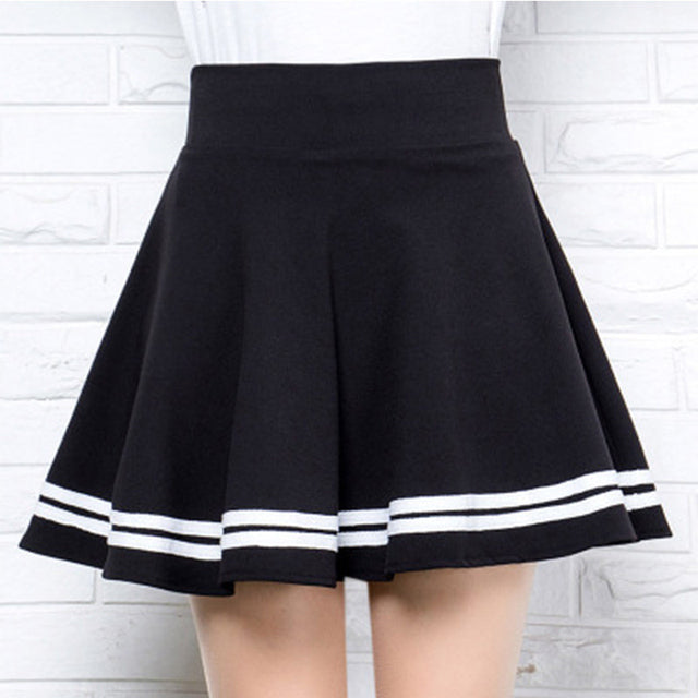 2022 Summer Fashion Brand Women's Skirt Elastic Faldas Women's MIDI Skirt Sexy Girl Mini Casual Pleated Skirt