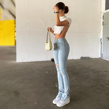 Load image into Gallery viewer, 2022 Summer Fashion Women&#39;s Clothing White Short Sleeves Base Crop Top Shirt Party Rave Festival Sexy Backless Chain Tops Street