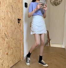 Load image into Gallery viewer, 2022 Summer New Ins A-Line Skirt Sexy Pleated Short Skirt High Waist Thin Retro Hip Wrap Solid Color Puffy Skirt