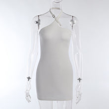 Load image into Gallery viewer, 2022 Summer Tank Strap Halter Sling Casual Evening Party Sexy Backless Women&#39;s Clothes Basic Bodycon Mini Dress Prom Vestidos